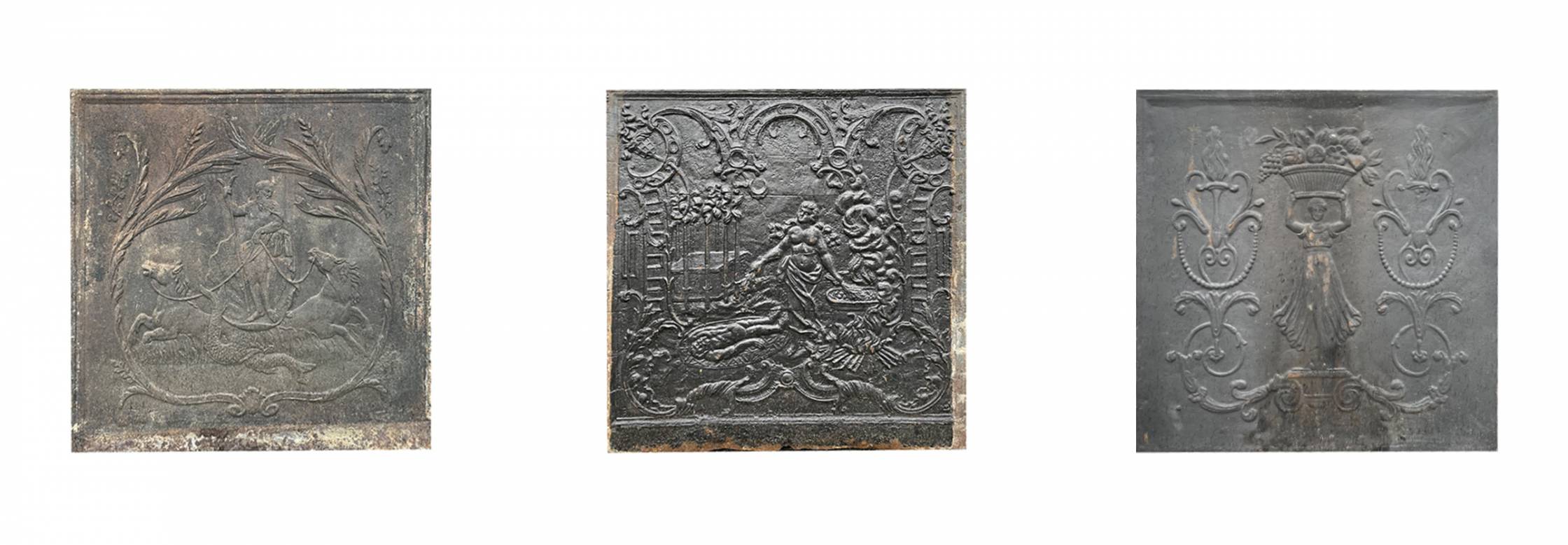 plaque en fonte de cheminée