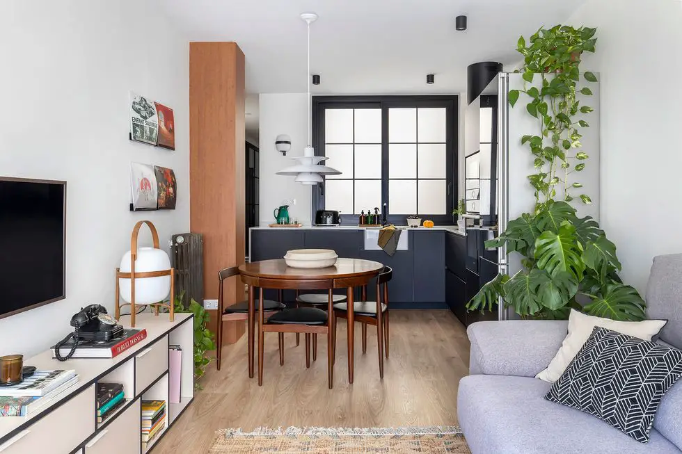 La cuisine design d'un petit appartement de 60 m2