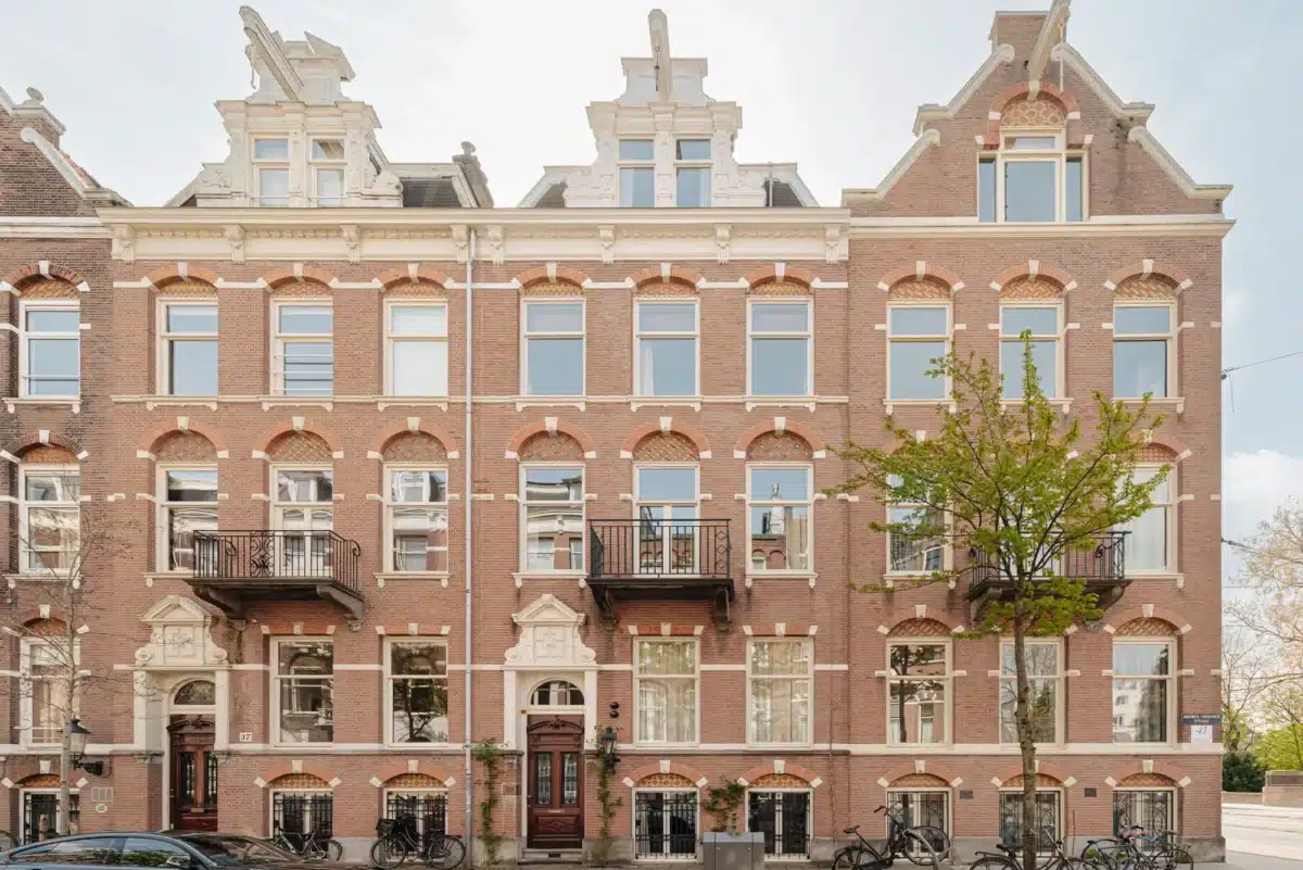 La facade de la maison à amsterdam