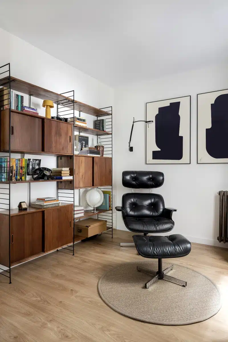 Le bureau design d'un appartement de 60 m2