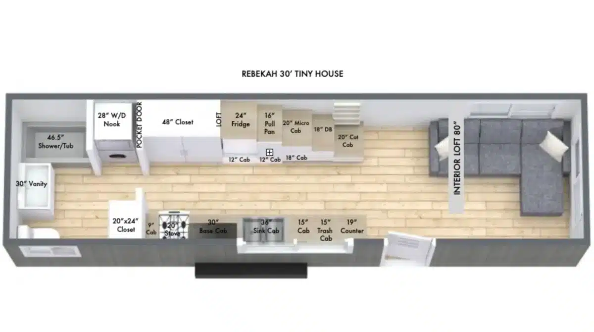 Les plans de la maison minuscule