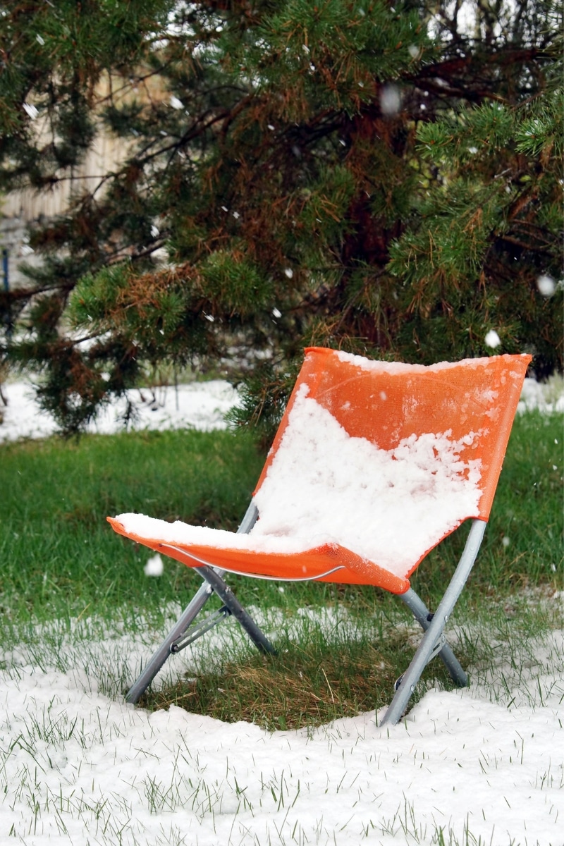 De la neige au jardin