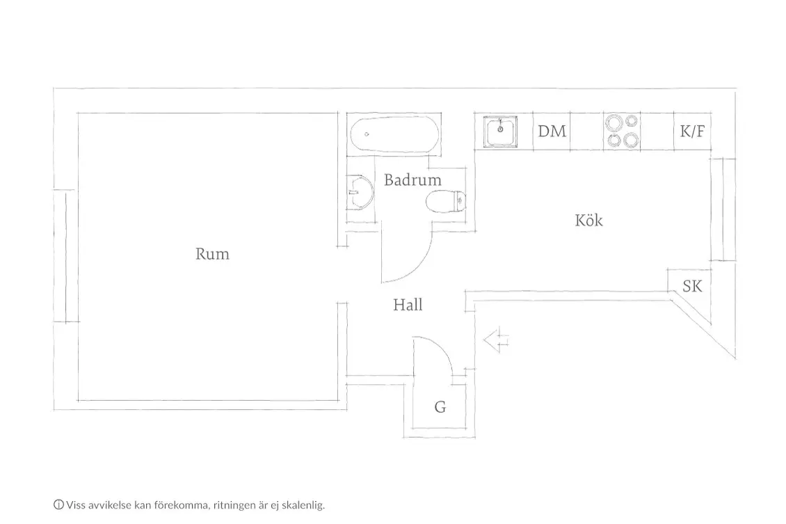 plan du studio de 31 m2