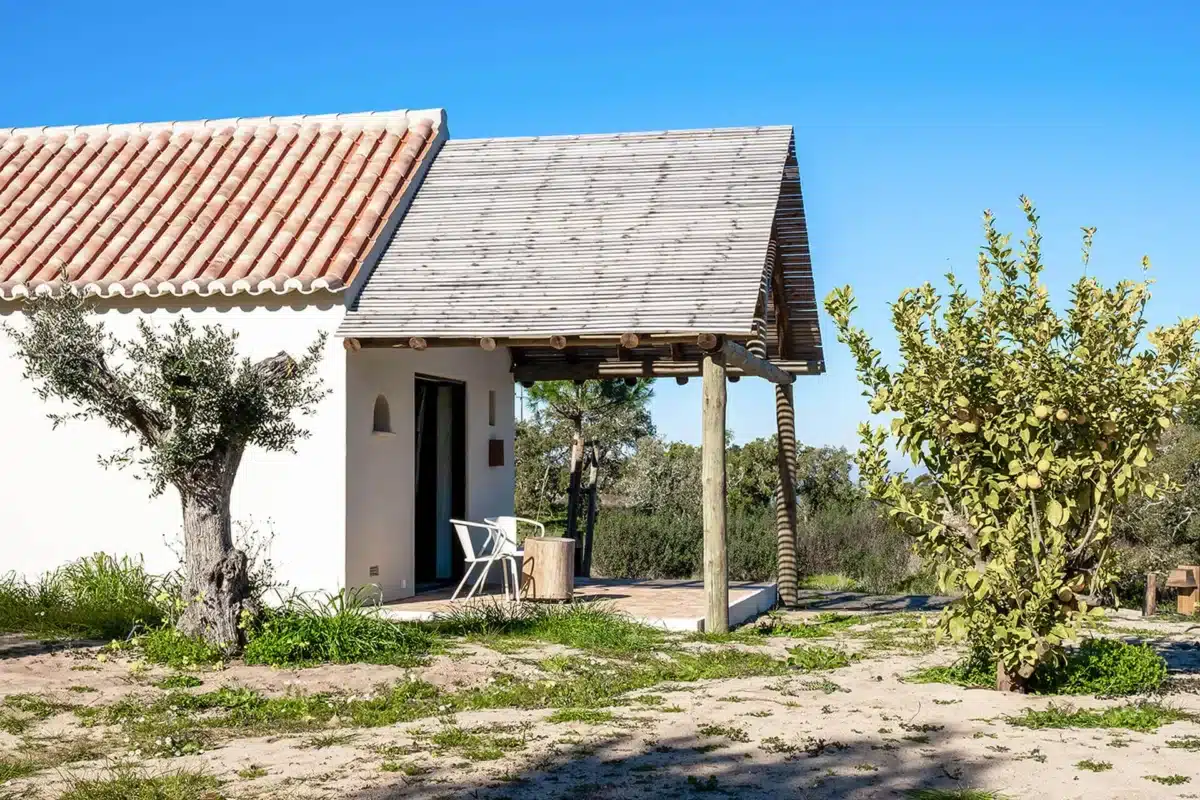 une terrasse ombragée au portugal