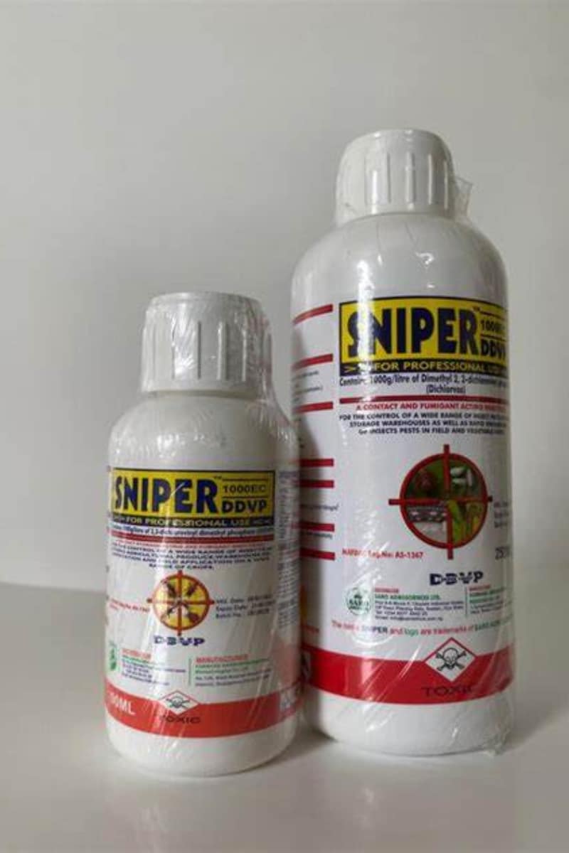 Attention danger, l'insecticide Sniper 1000 EC DDVP contient une