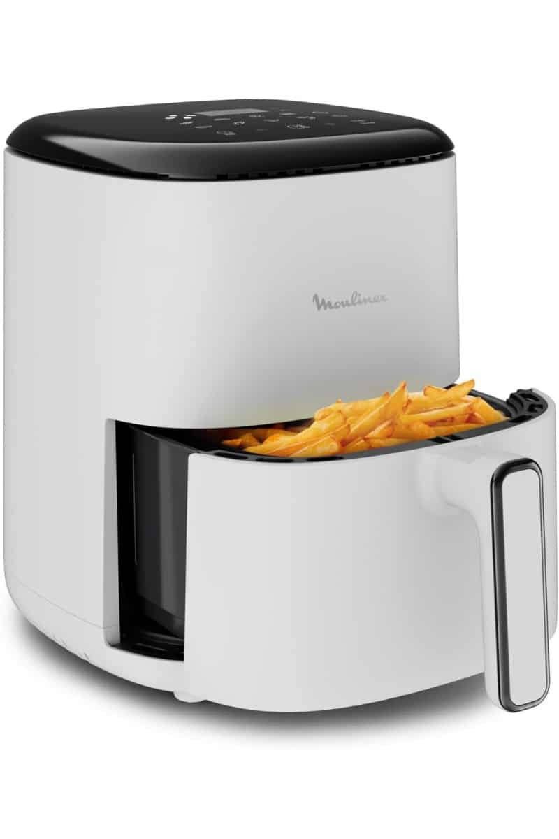 Amazon Moulinex Easy Fry Compact Friteuse sans huile, 3 L, 10 Programmes automatiques, Air Fryer, Ecran tactile EZ145A20