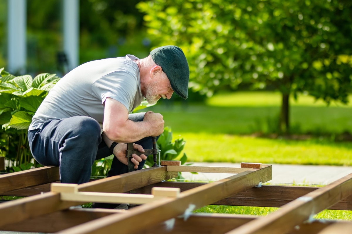 Construction d'une terrasse de jardin