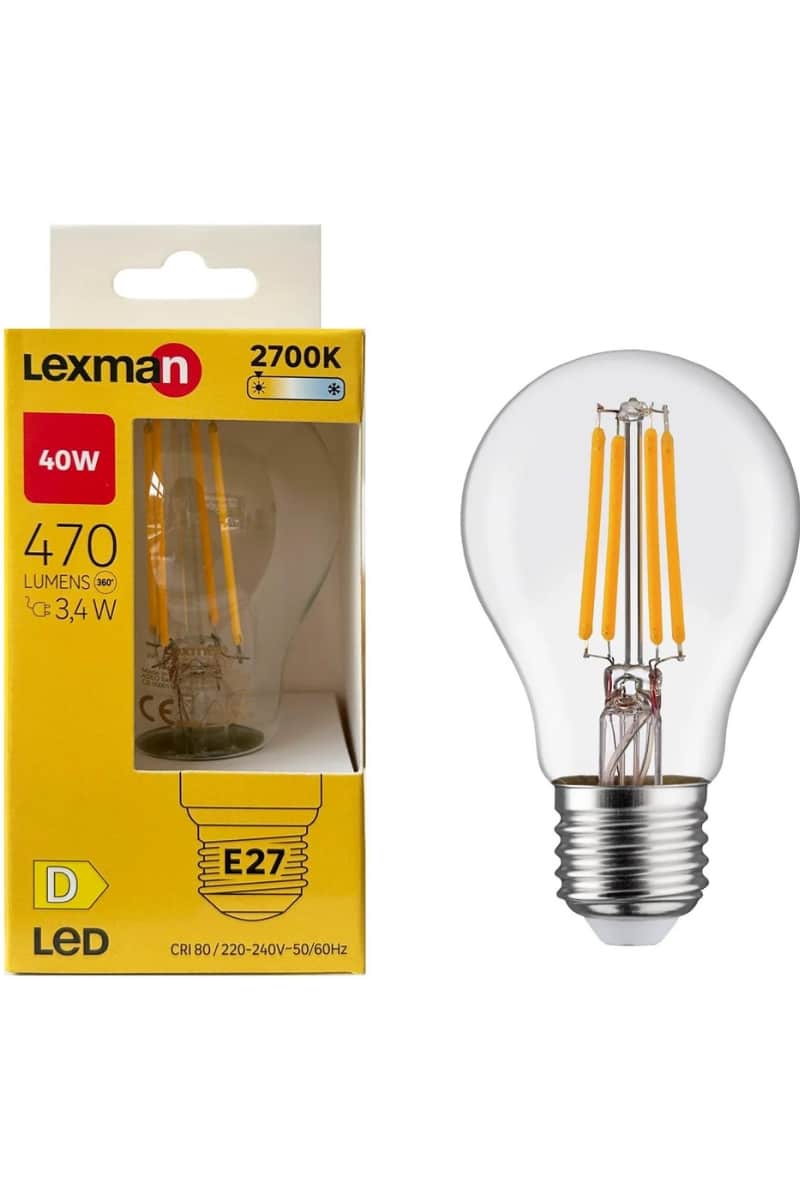 Leroy Merlin LEXMAN Ampoule led E27, 470lm = 40W, blanc chaud