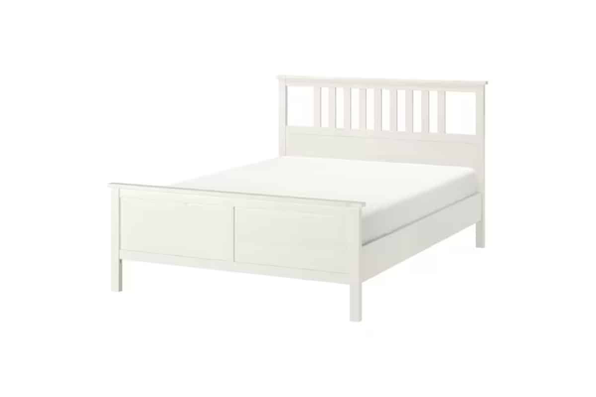 IKEA HEMNES Cadre de lit, teinté blanc, 160x200 cm