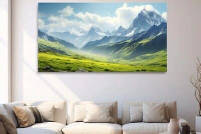 4 façons d'intégrer une peinture montagne sur le mur d'une chambre ! 