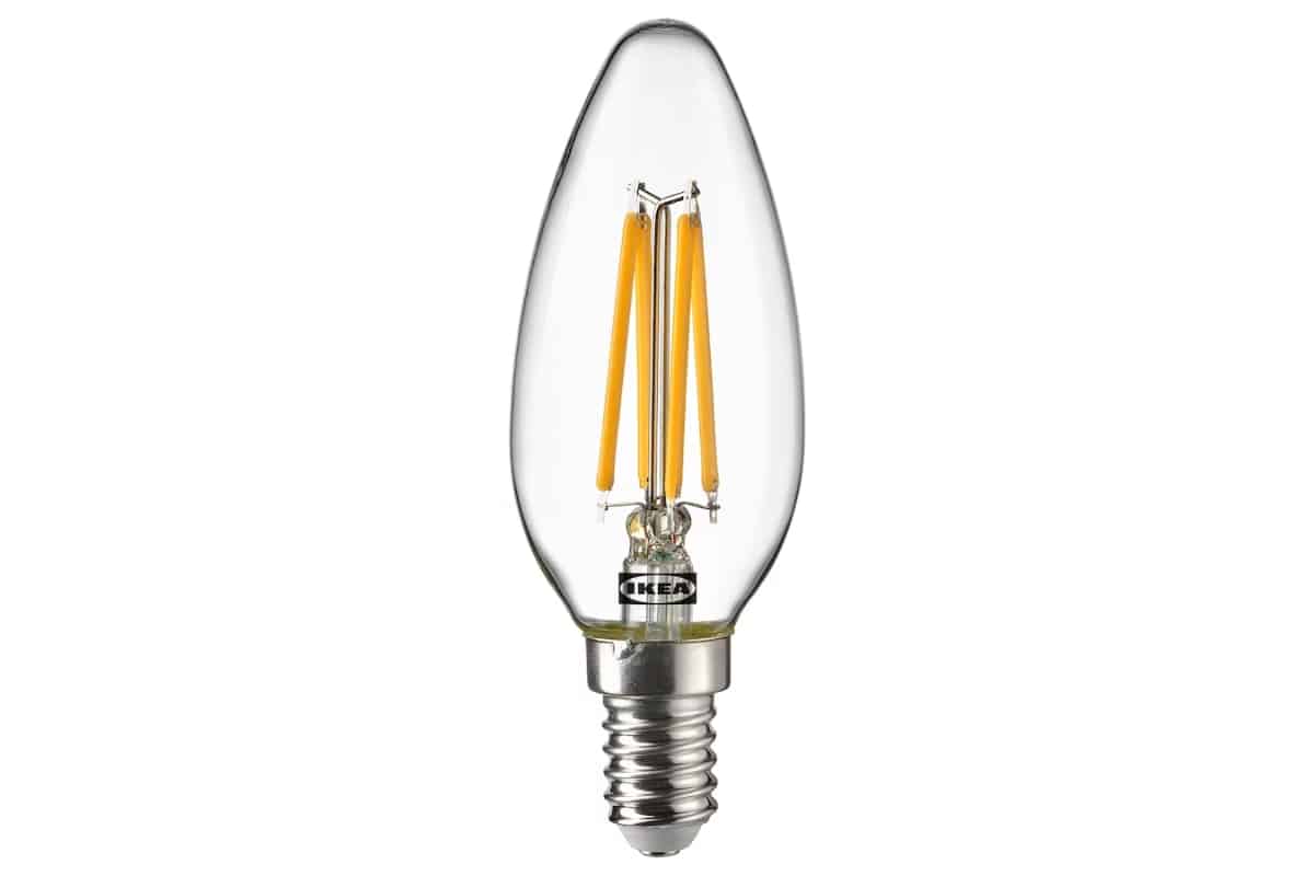 IKEA SOLHETTA Ampoule à LED E14 250 lumen, flamme_transparent
