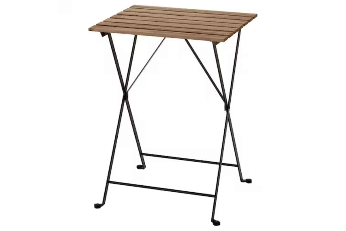 IKEA TÄRNÖ Table, extérieur, noir_teinté brun clair, 55x54 cm
