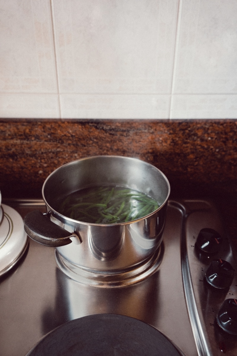 L'eau de cuisson des haricots verts 
