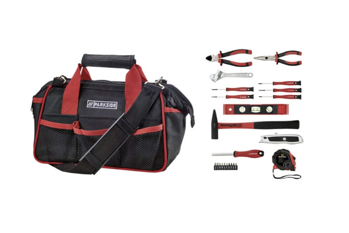 Lidl PARKSIDE Set d'outils dans un sac de rangement