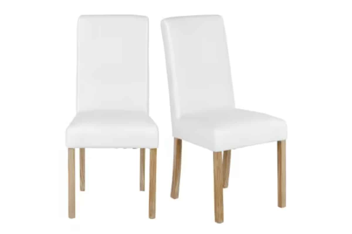 Maisons du Monde Margaux 2 chaises à housser en pin blanchi