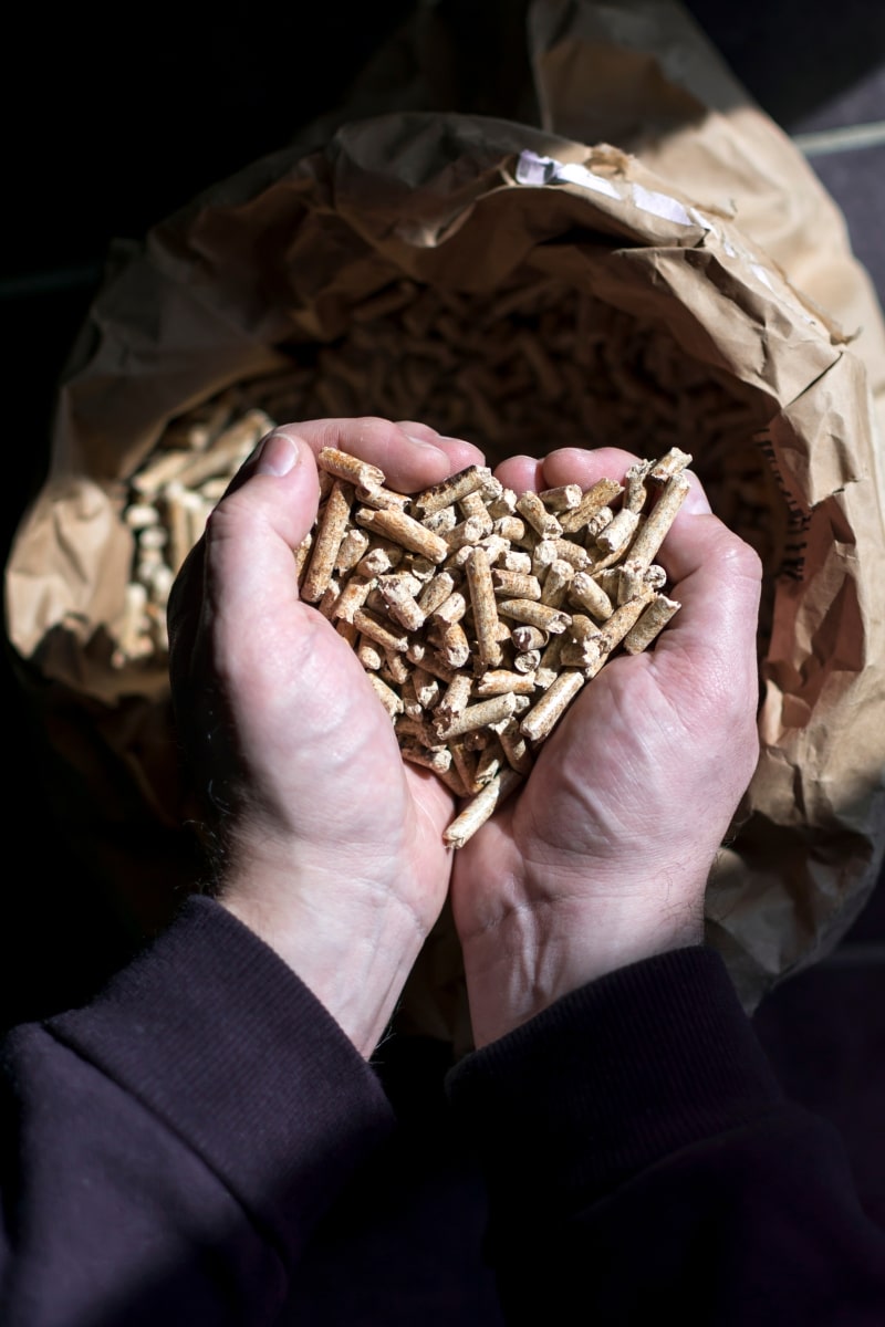 Un sac de pellets