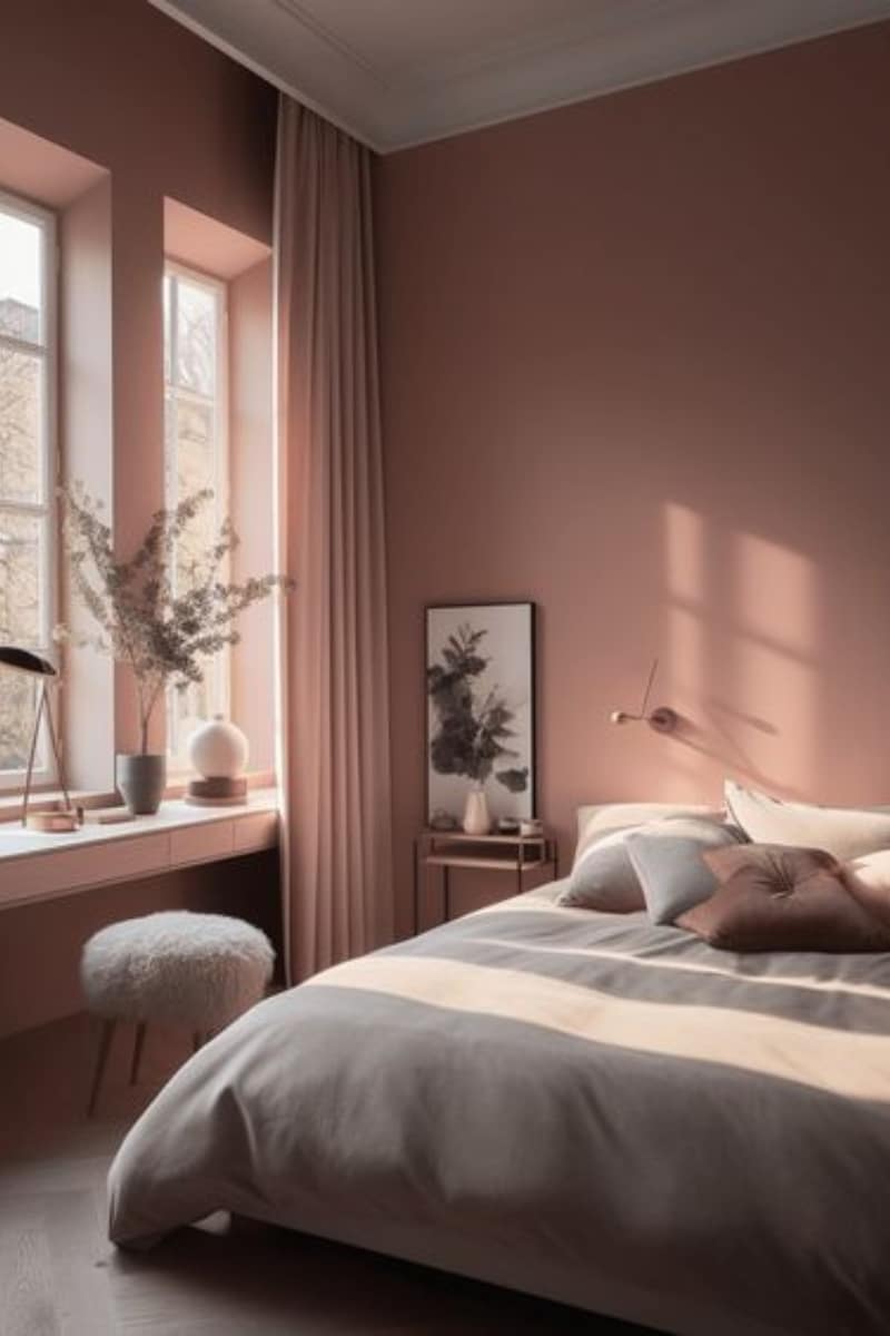 Une chambre en rose poudré