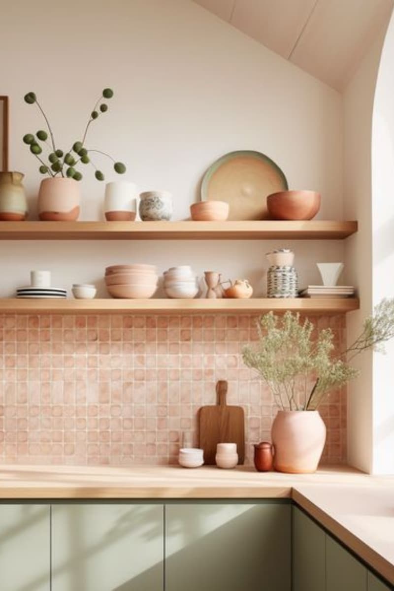 Zellige couleur terracotta pour la crédence de cuisine