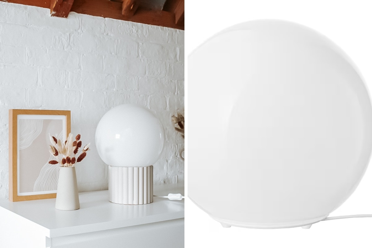 Une lampe Ikea Fado modernisée