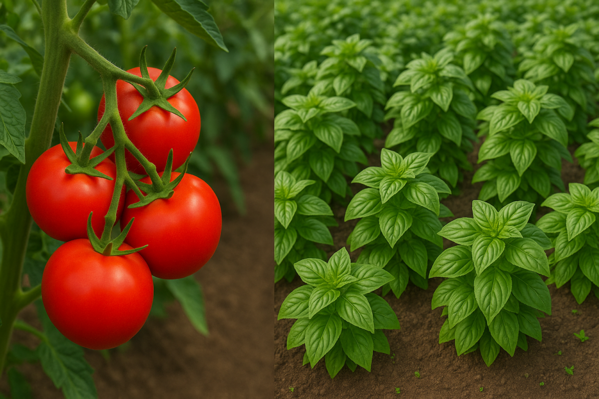 Association tomates-basilic