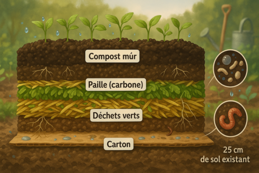 Jardinage en lasagnes