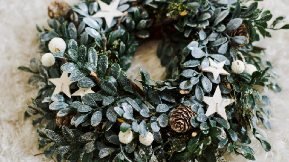 couronne de Noël végétale