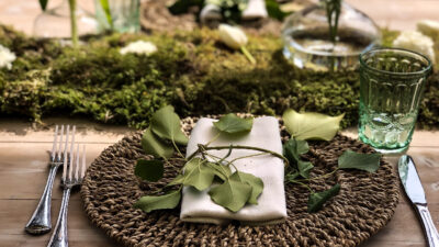 table de fête 100 % nature