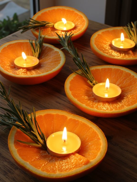Photophores DIY en écorces d’agrumes