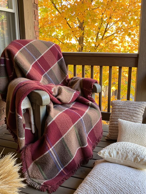Plaids et coussins douillets pour une déco d’automne cocooning
