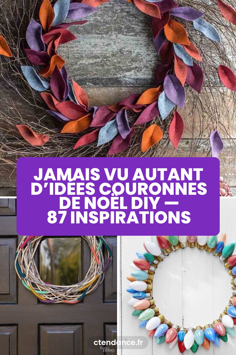 Jamais vu autant d’idées couronnes de Noël DIY — 87 inspirations