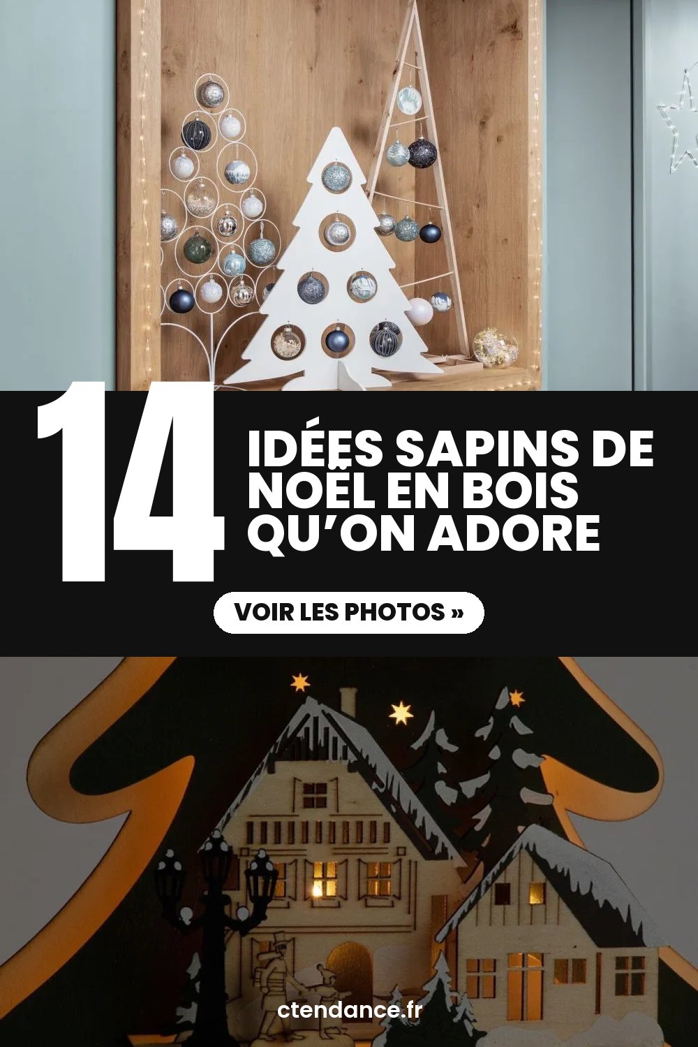 14 idées sapins de Noël en bois qu’on adore